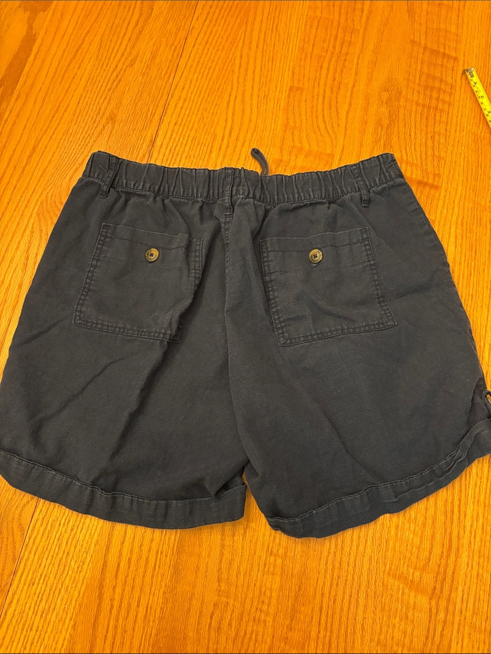 Faded Glory Navy Drawstring Cargo Shorts with Button Flap Pocket - Picture 5 of 9